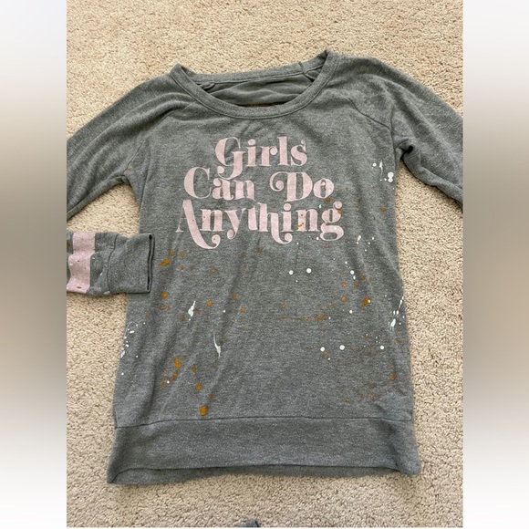 Chaser Girls Can Do Anything Open Sweatshirt and Matching Joggers Size Medium 👧 - Picture 4 of 5